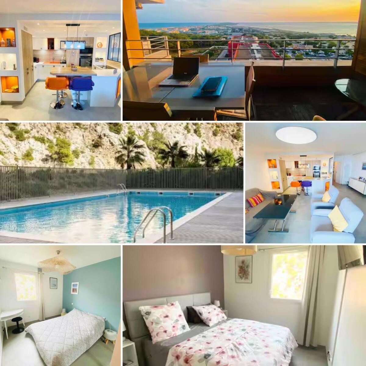 Luxueux T3 Piscine Et Vue Somptueuse Sète Exterior foto